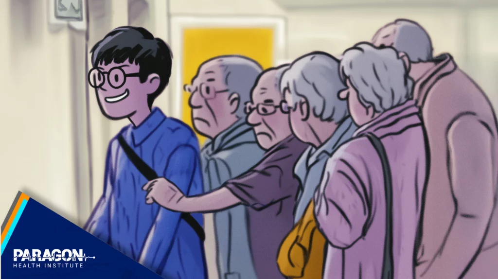 3AW A Young Man Cutting In Line0